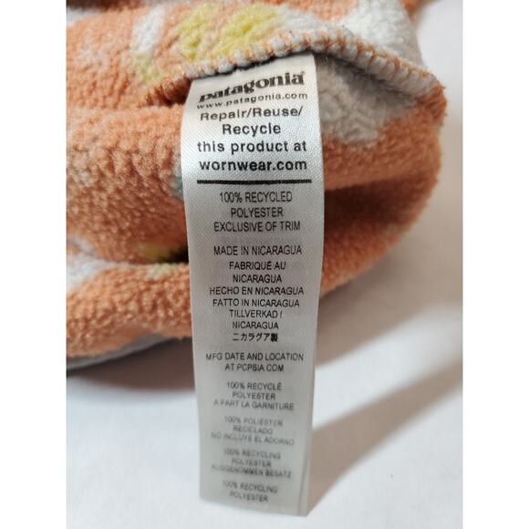 Patagonia Synchilla Snap-T Fleece Womens Medium Flower Power Floral Jacket EUC - Picture 6 of 10